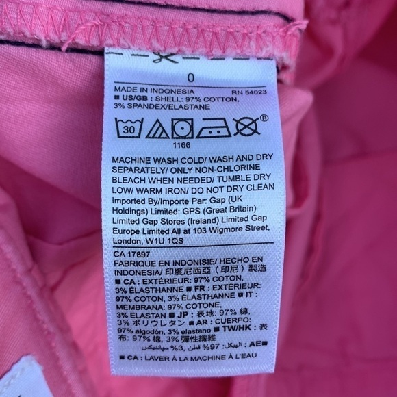 Gap Girlfriend Khaki - French Pink with Navy Side Stripes - Picture 14 of 16